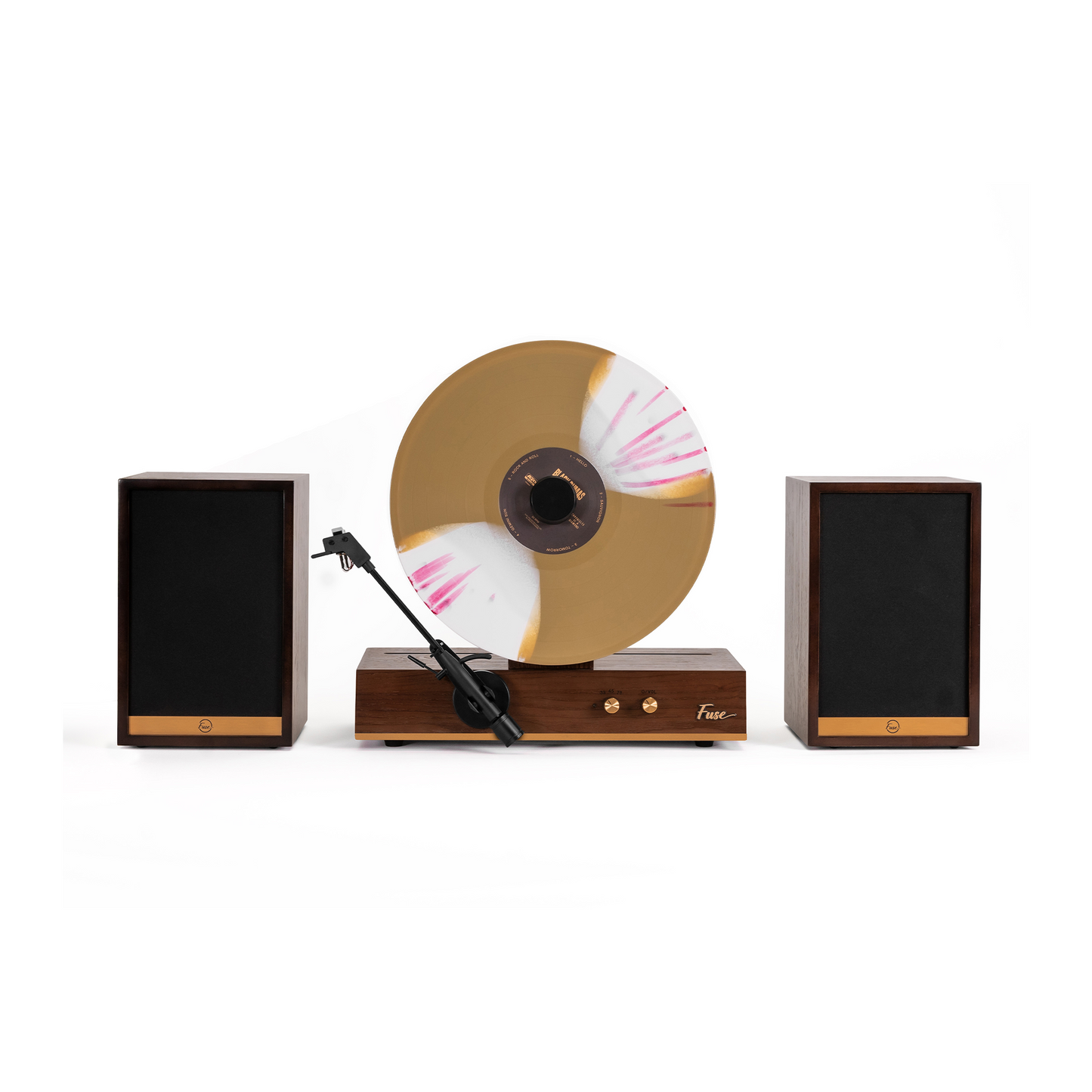 Fuse Audio GLD Vertical Vinyl Record Player with External Speakers